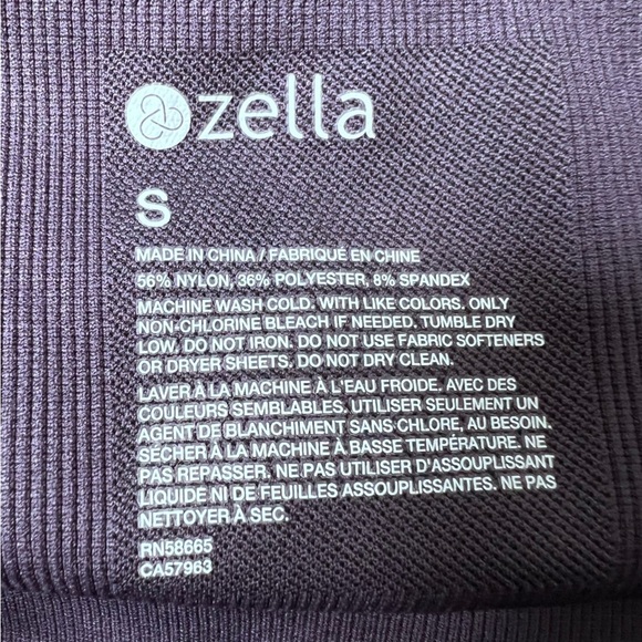 Zella Purple & Black Leggings Size Small - Picture 6 of 6